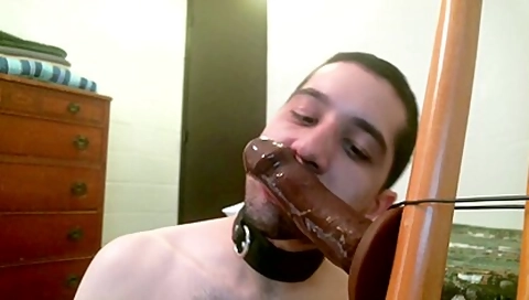 Sucking And Fucked By Black Dildo
