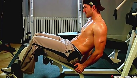 Working Out With The Hottest Brunette Stud Ever With Riley Mitchel And Archie Paige